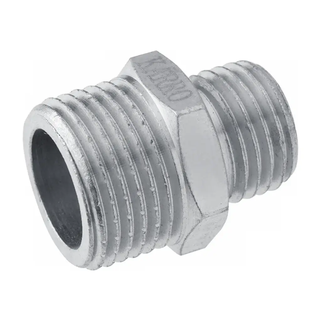 [CV011417] Ніпель перехідний Karro 3/4"х1/2" ЗЗ нікельований KR-3114