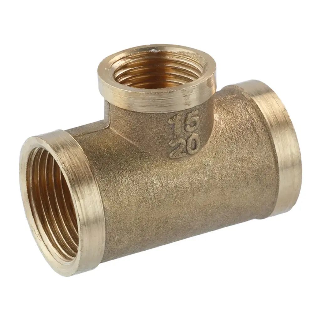 [CV016019] Трійник перехідний посилений LexLine 3/4"х1/2"х3/4" ВВВ УК0212-В латунний