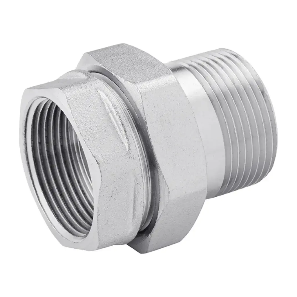 [CV009583] Згін-американка пряма Karro 3/4" KR-3102 нікельована