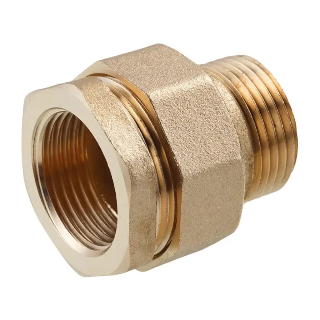 [CV010451] Згін-американка пряма посилена LexLine 1" ВЗ УК0805-В латунна