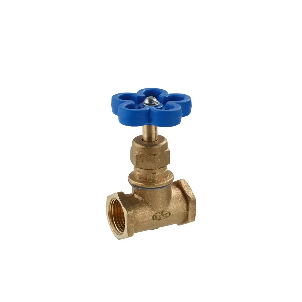 [CV029154] Клапан перекривний муфтовий з накидною гайкою LexLine 1/2" ВВ PN10 УК1111-ВГ латунний
