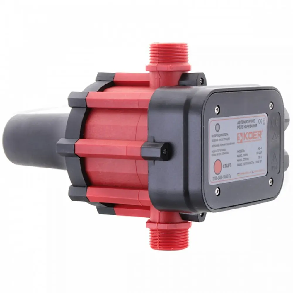 KOER KS-8AT Контролер тиску електрон. з авт.перезап. для насоса 1,1 кВт, 1", з кабелем (12 шт/ящ)